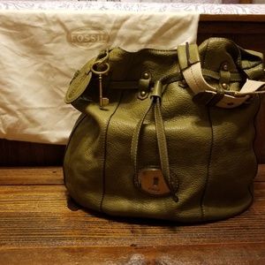 Fossil 1954 Vintage Drawstring Tote in Olive
